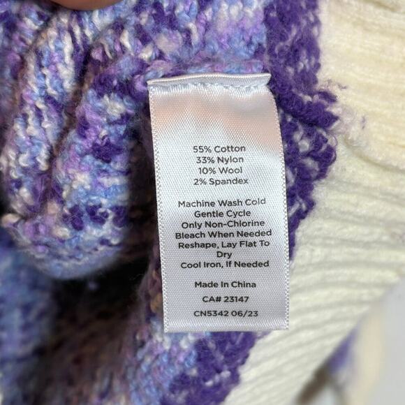 Talbots Women's Sweater Top Cardigan Woven Knit Contemporary Design Cowl Neck S - Picture 7 of 7